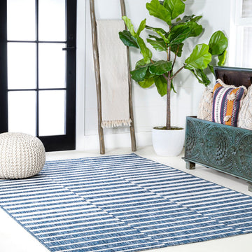Sukie Modern Offset Stripe Indoor/outdoor Area Rug